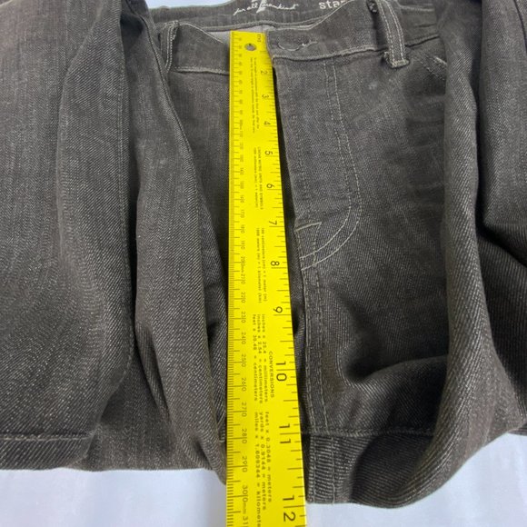 7 For All Mankind Jeans Mens 36x28 Button Fly Straight Brown Stretch Distressed - Picture 13 of 16